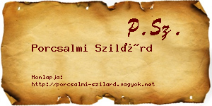 Porcsalmi Szilárd névjegykártya